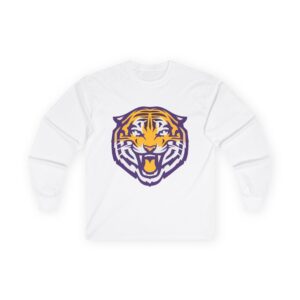 Fierce Tiger Graphic Long Sleeve Tee | Unisex Shirt, Casual Wear, College Apparel, Sports Team Gear, Gift for Him/Her