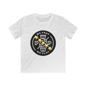 Graphic Tee featuring 'We Pray We Play' - Supporter Kids T-Shirt