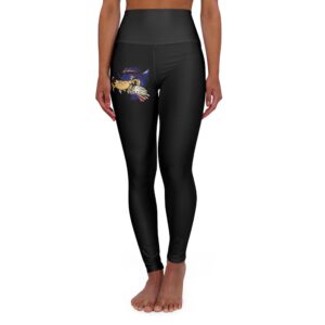 High Waisted Yoga Leggings with Artistic Print, Workout Pants, Fitness Apparel, Activewear for Women, Gift for Yoga Lovers, Gym Leggings