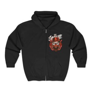 Eagle Emblem Zip Hoodie - Unisex Heavy Blend Sweatshirt, Wildlife Apparel, Gifts for Nature Lovers, Casual Wear, Outdoor Activities